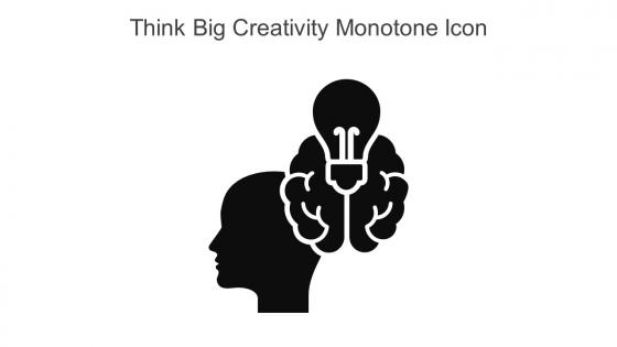 Think Big Creativity Monotone Icon In Powerpoint Pptx Png And Editable Eps Format