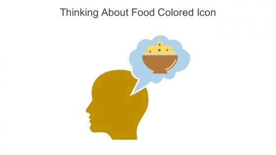 Thinking About Food Colored Icon In Powerpoint Pptx Png And Editable Eps Format