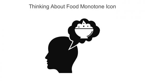 Thinking About Food Monotone Icon In Powerpoint Pptx Png And Editable Eps Format