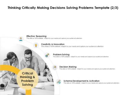 Thinking critically making decisions solving problems innovation ppt slides