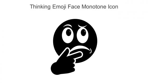 Thinking Emoji Face Monotone Icon In Powerpoint Pptx Png And Editable Eps Format
