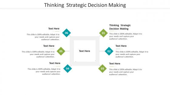 Thinking strategic decision making ppt powerpoint presentation gallery topics cpb