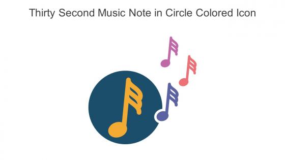 Thirty Second Music Note In Circle Colored Icon In Powerpoint Pptx Png And Editable Eps Format