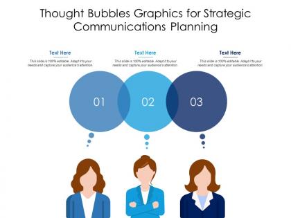 Thought bubbles graphics for strategic communications planning infographic template