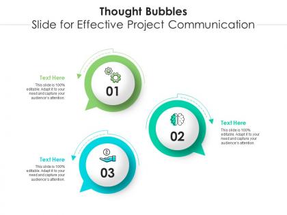 Thought bubbles slide for effective project communication infographic template