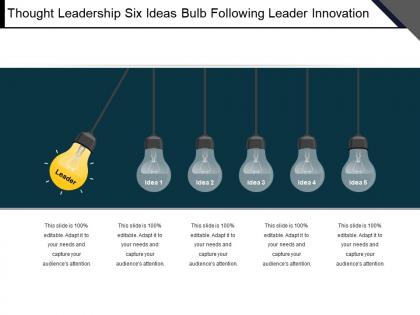 Thought leadership six ideas bulb following leader innovation