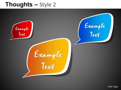 Thoughts style 2 powerpoint presentation slides db
