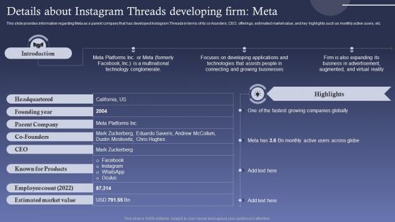 Threads Vs Twitter Ultimate Battle Details About Instagram Threads Developing Firm Meta AI SS