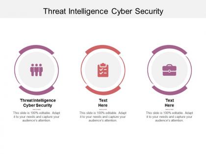 Threat intelligence cyber security ppt powerpoint presentation icon templates cpb