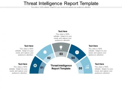 Threat intelligence report template ppt powerpoint layouts example cpb