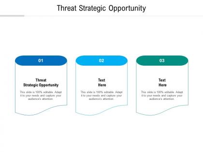 Threat strategic opportunity ppt powerpoint presentation styles outfit cpb