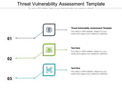 Threat vulnerability assessment template ppt powerpoint presentation layout ideas cpb
