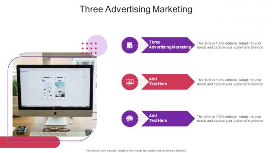 Three Advertising Marketing In Powerpoint And Google Slides Cpb