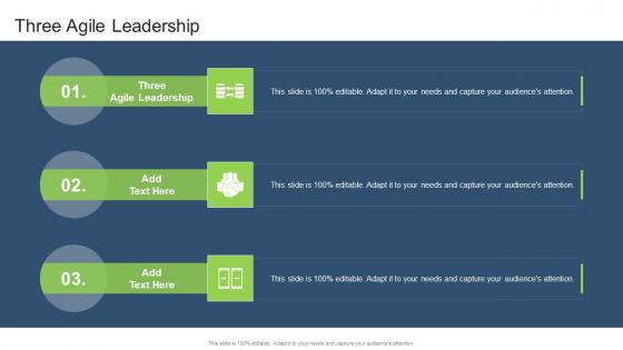 Three Agile Leadership In Powerpoint And Google Slides Cpb
