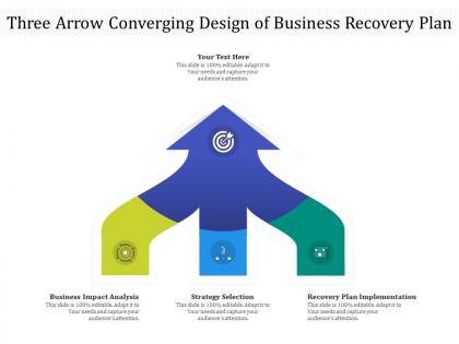 Three arrow converging design of business recovery plan