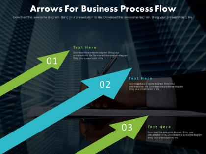 Three arrows for business process flow diagram powerpoint slides
