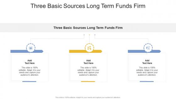 Three Basic Sources Long Term Funds Firm In Powerpoint And Google Slides Cpb