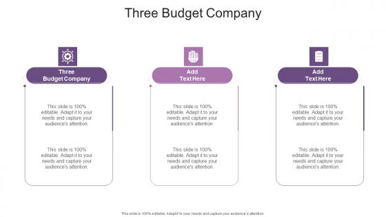 Three Budget Company In Powerpoint And Google Slides Cpb