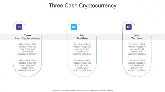 Three Cash Cryptocurrency In Powerpoint And Google Slides Cpb