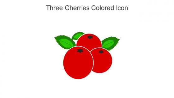 Three Cherries Colored Icon In Powerpoint Pptx Png And Editable Eps Format