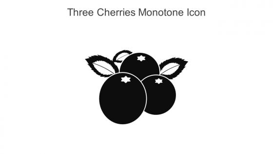 Three Cherries Monotone Icon In Powerpoint Pptx Png And Editable Eps Format
