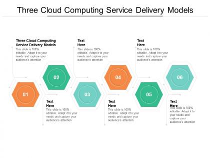 Three cloud computing service delivery models ppt powerpoint infographics example cpb