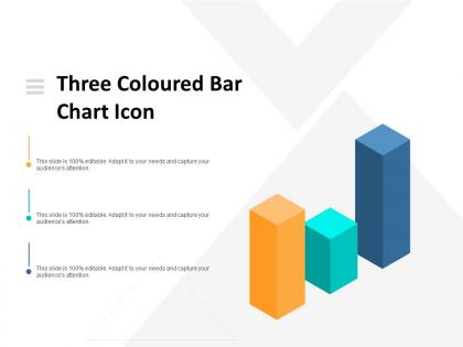 Three coloured bar chart icon