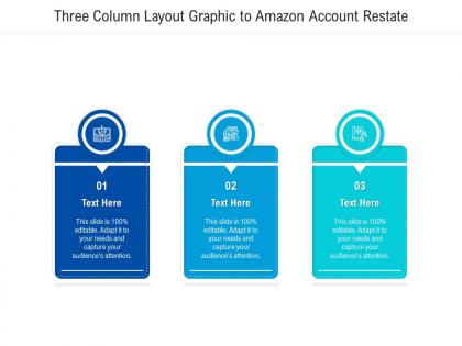 Three column layout graphic to amazon account restate infographic template