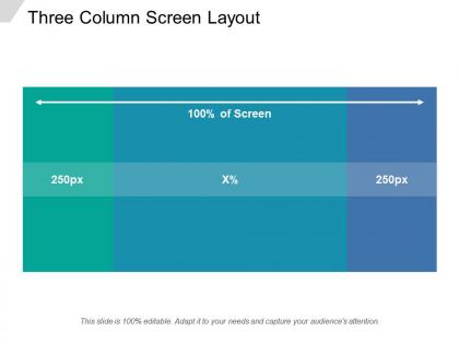 Three column screen layout