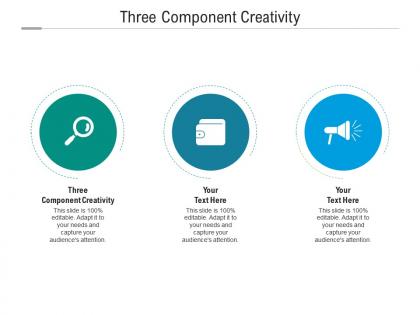Three component creativity ppt powerpoint presentation ideas example cpb