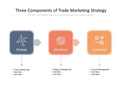 Three components of trade marketing strategy