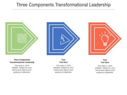 Three components transformational leadership ppt powerpoint presentation template cpb