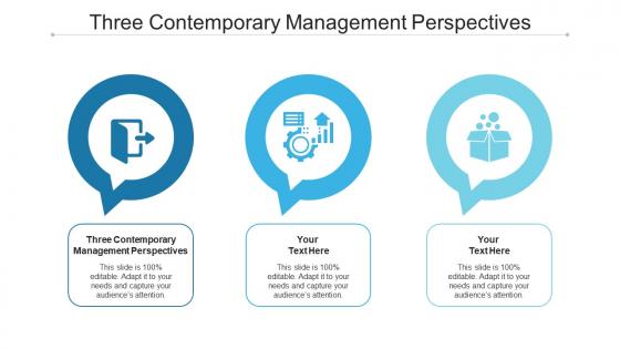 Three contemporary management perspectives ppt powerpoint presentation ideas microsoft cpb