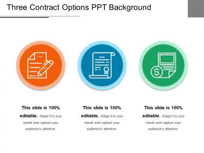 Three contract options ppt background