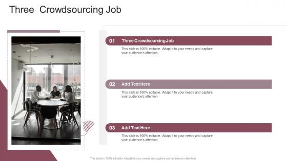 Three Crowdsourcing Job In Powerpoint And Google Slides Cpb