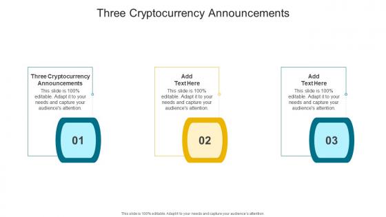 Three Cryptocurrency Announcements In Powerpoint And Google Slides Cpb