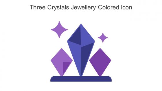 Three Crystals Jewellery Colored Icon In Powerpoint Pptx Png And Editable Eps Format