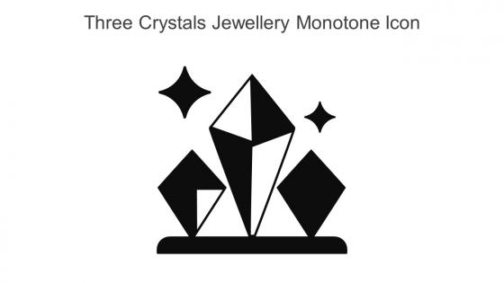Three Crystals Jewellery Monotone Icon In Powerpoint Pptx Png And Editable Eps Format