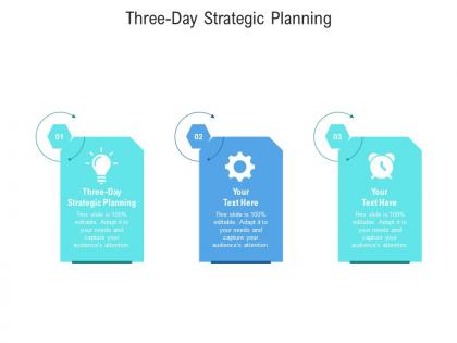 Three day strategic planning ppt powerpoint presentation file maker cpb