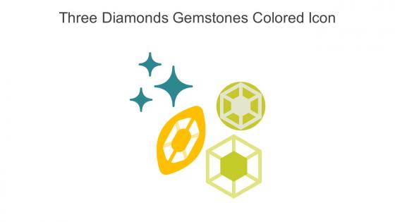Three Diamonds Gemstones Colored Icon In Powerpoint Pptx Png And Editable Eps Format