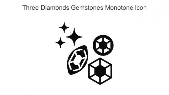 Three Diamonds Gemstones Monotone Icon In Powerpoint Pptx Png And Editable Eps Format