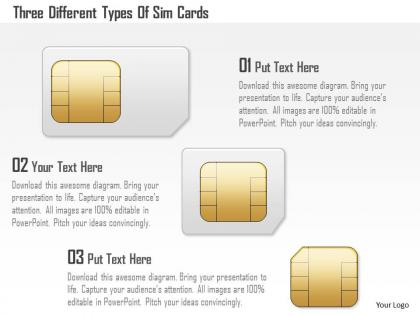 Three different types of sim cards ppt slides