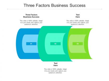 Three factors business success ppt powerpoint presentation inspiration graphics cpb