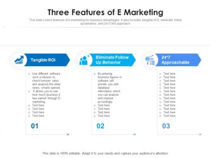 Three features of e marketing