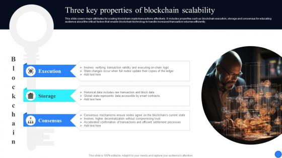 Three Key Properties Of Blockchain Comprehensive Guide To Blockchain Scalability BCT SS