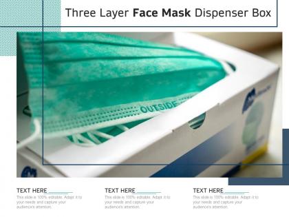 Three layer face mask dispenser box