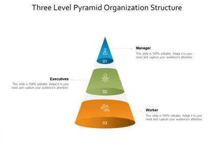 Three level pyramid organization structure