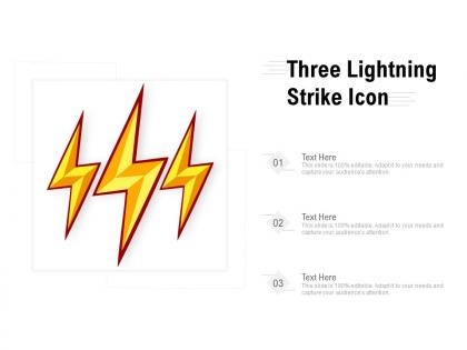 Three lightning strike icon