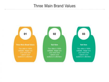 Three main brand values ppt powerpoint presentation styles maker cpb