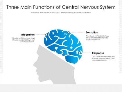 Three main functions of central nervous system